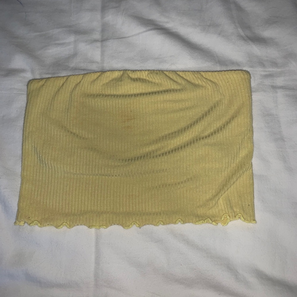yellow crop top